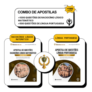 Combo Apostilas de Questões de Língua Portuguesa e Raciocínio Lógico Matemático CFSD PMMG 2025